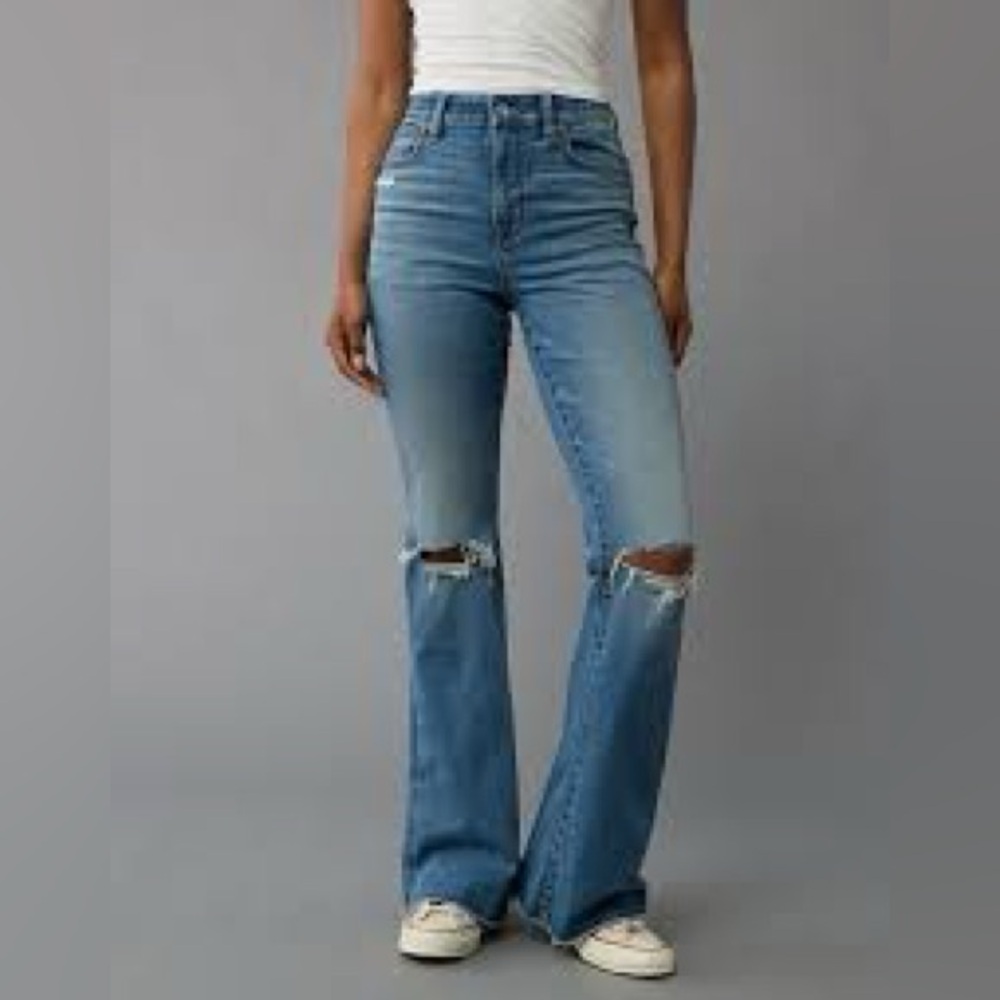 American Eagle Outfitters Super High Rise Flare Jeans